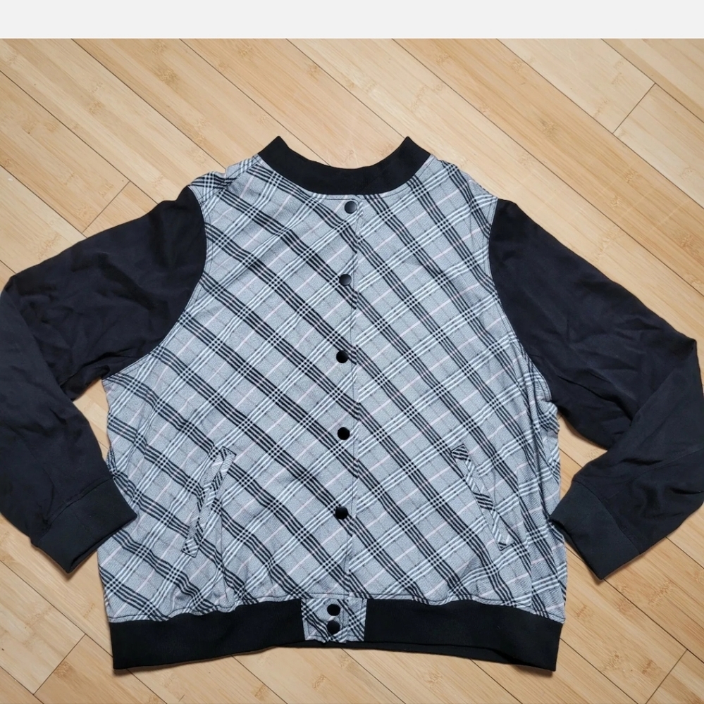 Torrid Twill Bomber Jacket Plaid Size 2